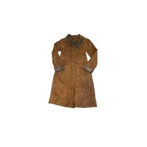 Danier Brown Suede Boho Winter Coat - Women’s Size Medium